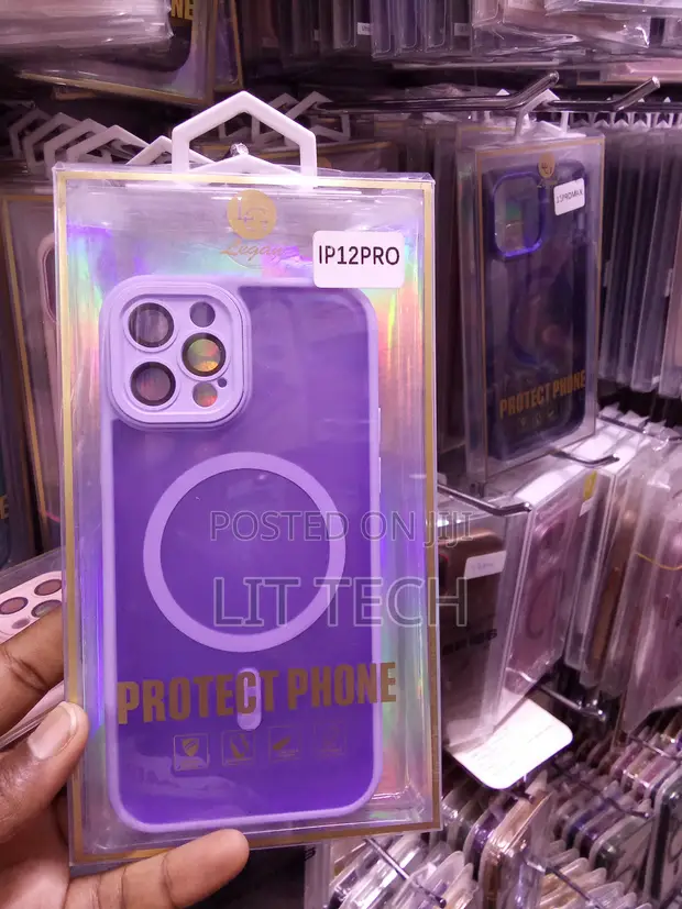 Kifaa cha Legan cha Purple MagSafe kwa iPhone 12 Pro - 1