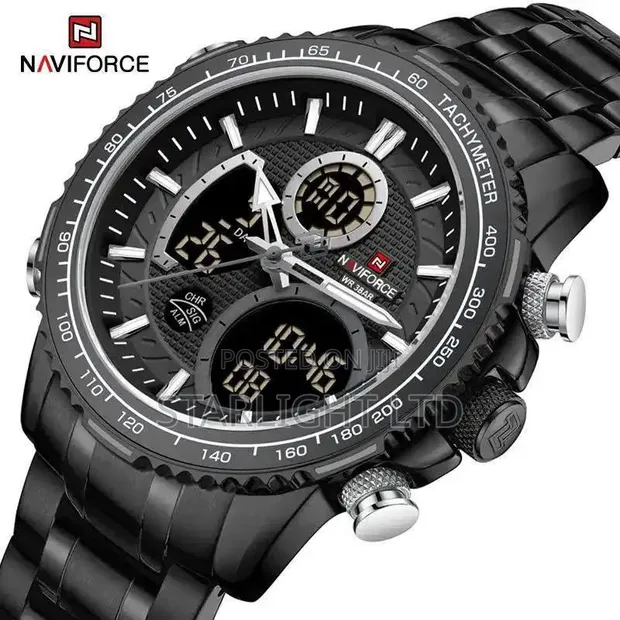 Naviforce Fashion Chronograph Watch - Black Edition - 1