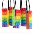 Rainbow Brick Sensory Chew Necklace for Autism/ADHD - 3