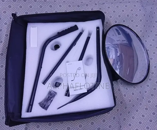 Car Inspection Mirror with Wheels and Torch - 1