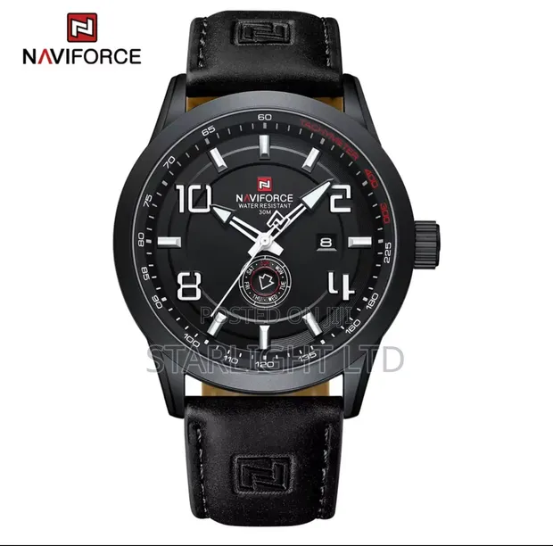 Naviforce 9229 Dark Brown Orange Casual Men's Watch - 1