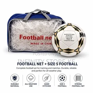 Mikasa Soccer Ball and Football Net Combo
