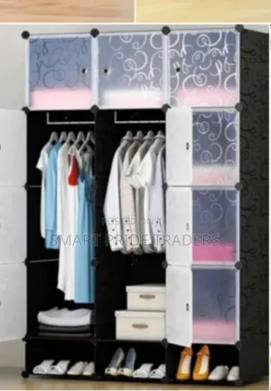 3-Column Plastic Wardrobe