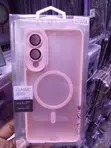 Kifuniko cha Pink MagSafe cha Kioo kwa Samsung S25 Edge - 1