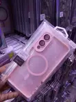 Kifuniko cha Pink MagSafe cha Kioo kwa Samsung S25 Edge - 2