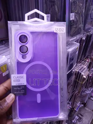 Purple MagSafe Matte Case for Samsung Galaxy S25 Edge