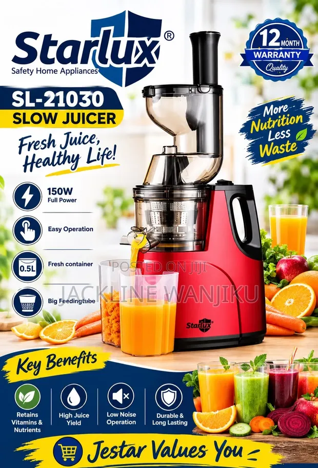 Starlux SL-21030 Slow Juicer - 150W - 1