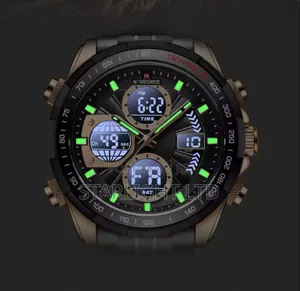 Saa ya NAVIFORCE 9197S Rose Gold Stealth Nyeusi