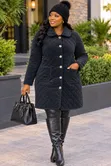 Velvet and Puffy Trench Coat - 1