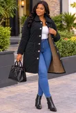 Velvet and Puffy Trench Coat - 3