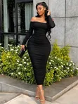 Off-Shoulder Maxi Dress - 2