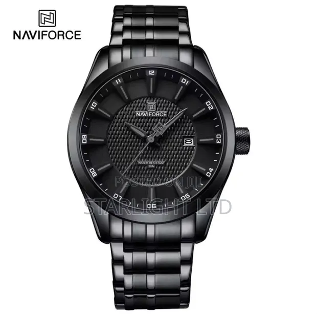 Naviforce 3ATM Water Resistant Watch with Textured Dial - 1
