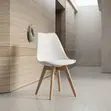 Viti vya Meza ya Kula vya Mtindo wa Eames Nyeupe (Seti ya 4) - 3