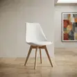 Viti vya Meza ya Kula vya Mtindo wa Eames Nyeupe (Seti ya 4) - 4