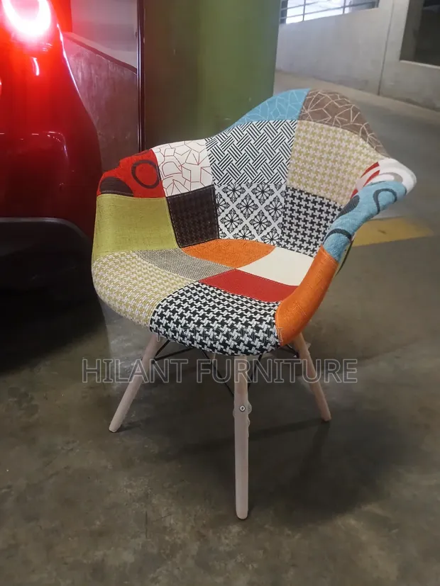 Kiti cha Kisasa cha Patchwork cha Kitambaa - 1