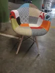 Kiti cha Kisasa cha Patchwork cha Kitambaa - 3