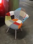 Kiti cha Kisasa cha Patchwork cha Kitambaa - 4