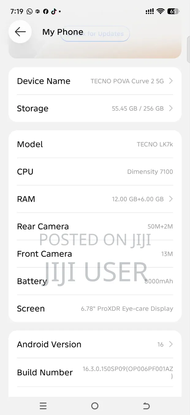 Tecno Pova Curve 2 5G 256GB Silver - 1