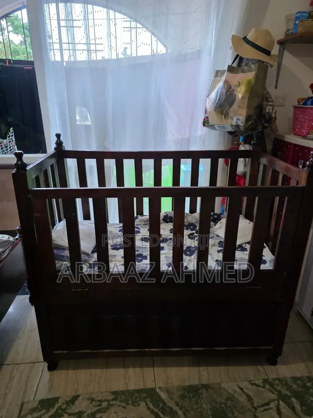 Baby Cot with Mattress - BUILT Brand - 1