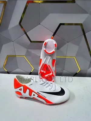 White & Orange Nike Air Football Boots/Cleats
