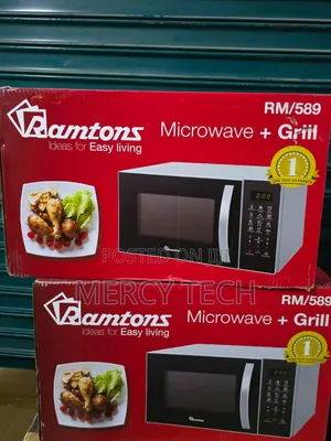 Ramtons 23L Microwave yenye Grill (RM589, Silver)