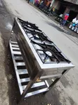 Stainless Steel 3-Burner High Pressure Gas Cooker - 5
