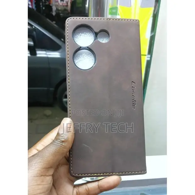 Caseme Wallet Case for Tecno Camon 20 Pro 5G - Brown Leather - 1
