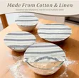 4pcs Premium Pamba Linen Vifuniko vya Bakuli - 4