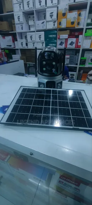 Dual Lens Solar CCTV Camera, SIM Card Enabled