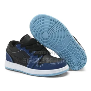 Kids' Blue & Black Jordan High-Top Sneakers (Sizes 22-37)