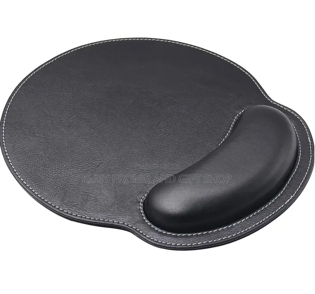 Mouse Pad ya Ngozi na Msaada wa Kifundo cha Mkono - 1