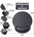 Mouse Pad ya Ngozi na Msaada wa Kifundo cha Mkono - 2