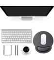 Mouse Pad ya Ngozi na Msaada wa Kifundo cha Mkono - 4