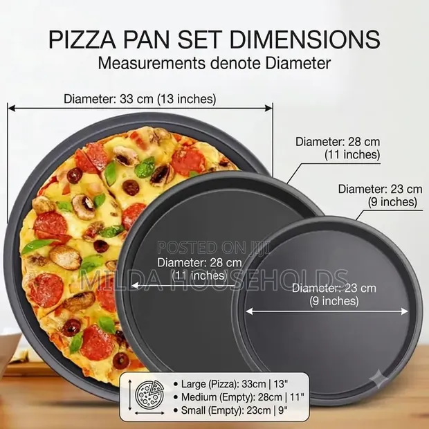 Seti ya Vipanzi 3 vya Pizza - 1