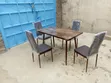 Seti ya Dining ya Brown Leather Mpya (Inaketi 4) - 2