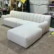 Brand New 5 Seater White L-Shaped Sofa - 2
