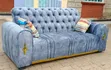 3 Seater Blue Chester Sofa - 1