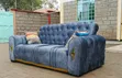 3 Seater Blue Chester Sofa - 2