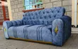 3 Seater Blue Chester Sofa - 3