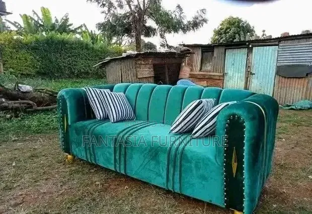 3-Seater Bubble Sofa Living Set - Green - 1