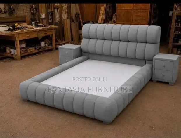 5x6 Grey Bubble Bed with Nightstands - 1