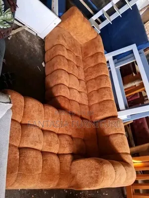 Kochi ya L-Shape ya Kahawia ya Viti 5