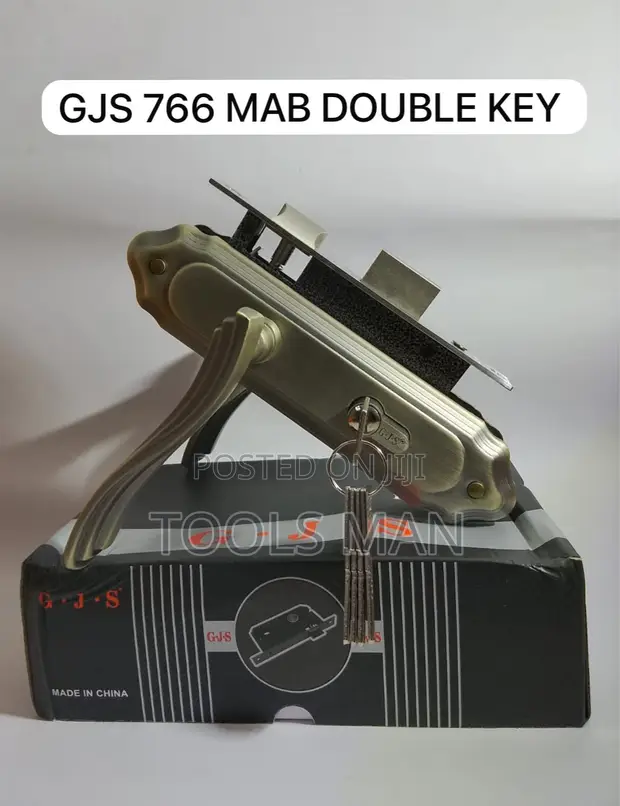 Heavy Duty GJS 766 MAB Double Key Wooden Flush Door Lock Set - 1
