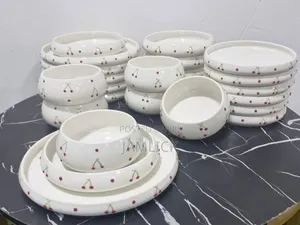 24pc Premium Cherry Ceramic Dinner Set