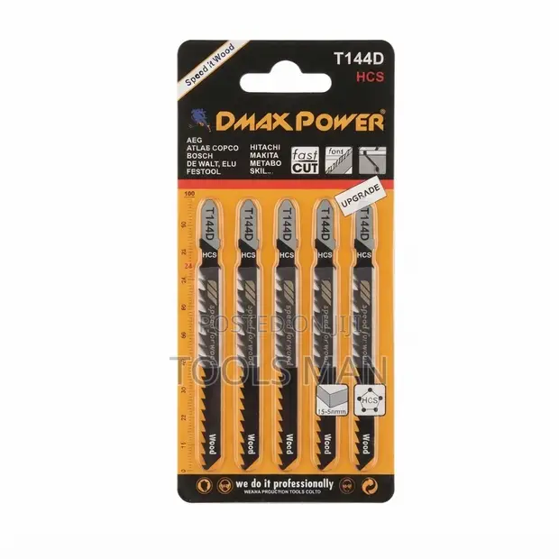 Dmax Power T144D Blades za Jigsaw za Mbao (Seti 5 za Heavy Duty) - 1