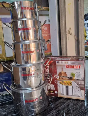 Redberry Polished Casserole Cookware Set - Vipande 10
