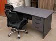 Boss Office Products Gray Rectangular Desk and Chair Set - 1