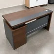 Meza ya Ofisi ya Mtendaji 1.4m na Kabati la Kando - Walnut Grey - 1