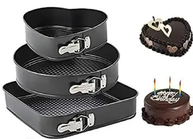 High Quality Nonstick Mixed Shape 3pcs Cake Moulds - 1