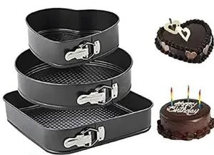 High Quality Nonstick Mixed Shape 3pcs Cake Moulds